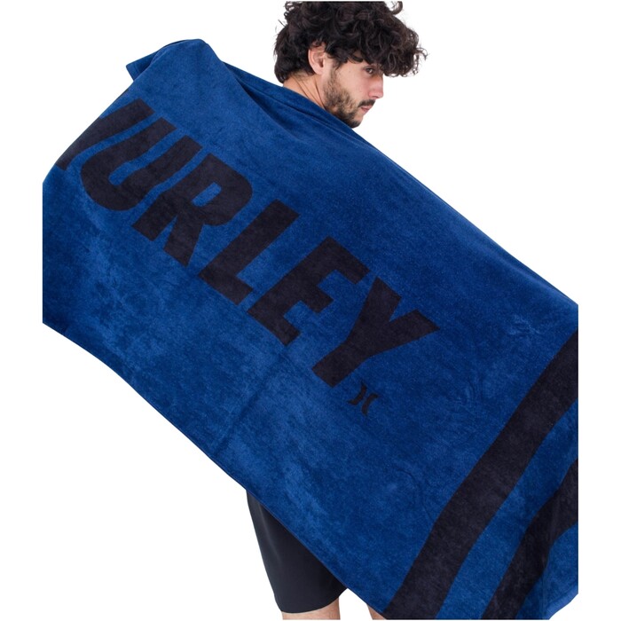 2024 Hurley Fastlane 2 Stripe Towel AMAX23Q1FT - Poseidon Blue